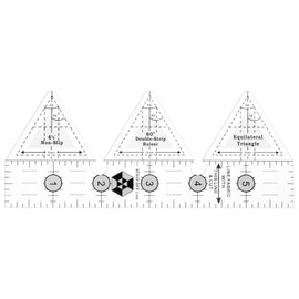 HARFINGTON 60 Degree Double Strip Quilting Template Ruler for Sewing, 6 Inch