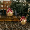 23.6 Inches Inflatable Christmas Ball PVC Large Jingle Bell Bow