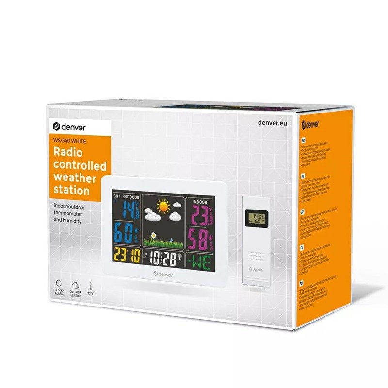Denver WS-540 Weather Station with Outdoor Sensor, Alarm Function and