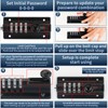 Combination Locking Bolt 2 Pack,Thickened Solid Zinc Alloy Combination Barrel
