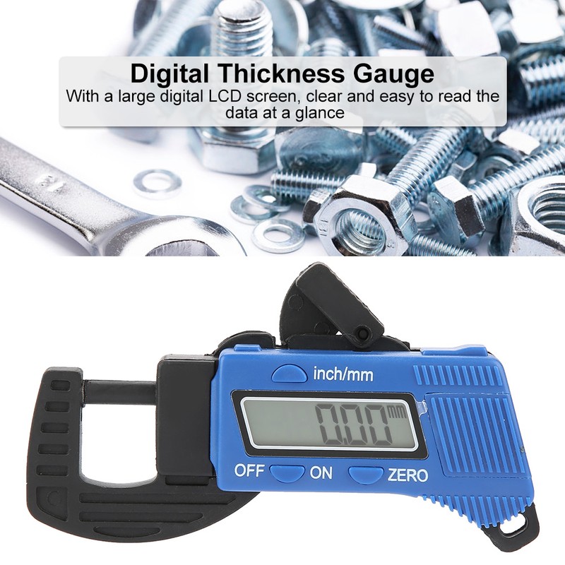 Portable Digital Thickness Gauge Paper Jewelry Meter Measure Tool with