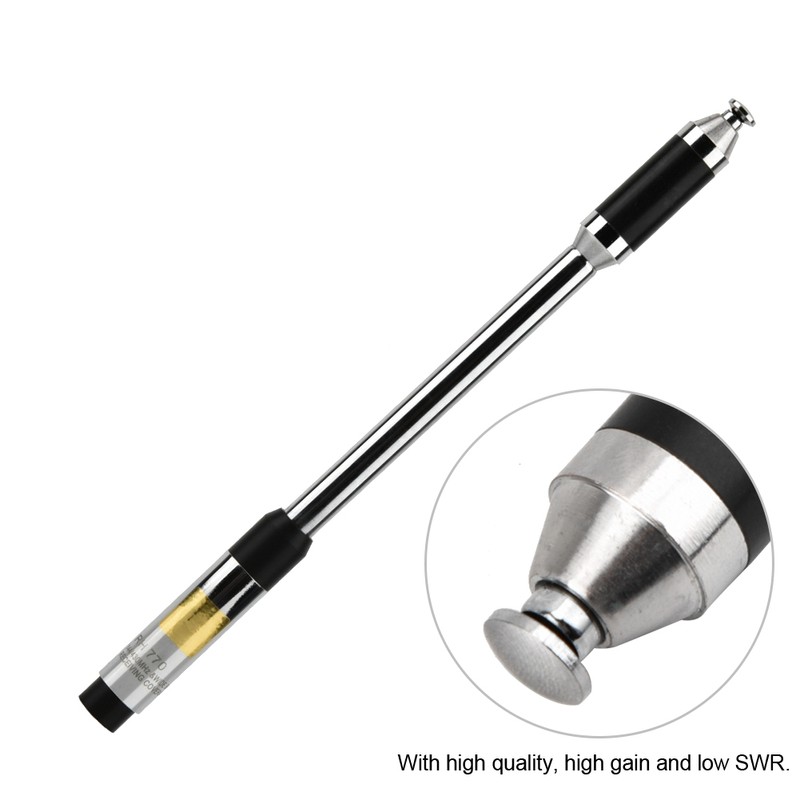 RH770 SMA Male Dual Band 144/430MHz Telescopic Handheld Walkie Talkie