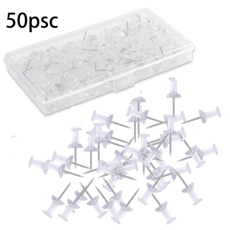 Push Pins for Bulletin Board, 50 pcs Clear Push Pins