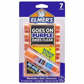 Elmer's Elmer’s Disappearing Purple Glue Sticks with Bonus Re-Stick Glue Stick, 6 + 1...