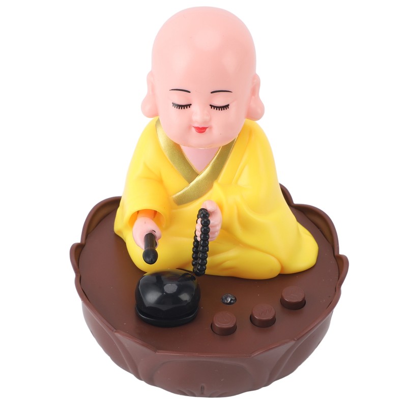 Musical Nodding Monk Figurine Decoration Moving Head Buddha Statue with