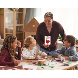 BIZIBAFF Valentines Day Card for Teacher 4x6 Teacher Appreciation Gifts for Women Men Cute Valentines Day Card Gifts for Teacher Valentine Greeting Card with Envelope Thank You Teacher Valentines Card