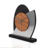 Kreative Feder Silver Dome Designer Wooden Desk Clock in Modern