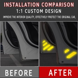 JIEREPU Door Reflective Warning Stickers for Ford Explorer 2020-2025 - Boost Night Visibility, Prevent Collisions, Easy Peel & Stick - Essential for Night Driving (Silver, Set of 12)