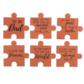 Onebttl Birthday Dad Gifts Puzzle Coaster Set of 6, Gifts for Dad, Gifts for Father Unique, Home Decor for Birthday, Father’s Day, Christmas