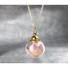 MadamLili Real Cherry Blossom Pink Glass Pendant Necklace - 925