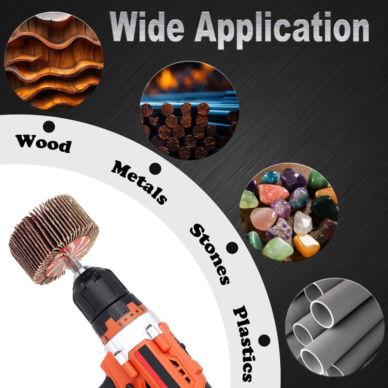 AUPREX 32 Pcs Abrasive Flap Wheel Sander Set, 60/80 Grits
