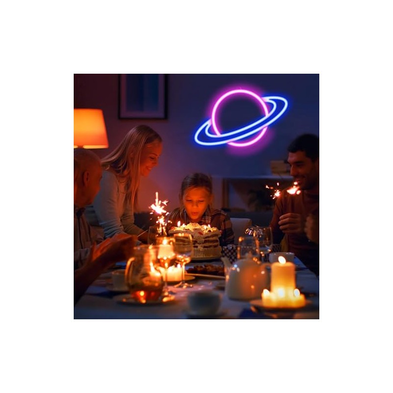 Planet Neon Sign LED Neon Light Sign Decor Bedroom Nursery