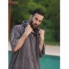 ALLEN & MATE Hooded Towel Poncho for Adults 100% Terry
