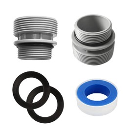 SIGANDG Pool Hose Adapter Set, 4560 Pool Adapter Hose Conversion Kit for 40 mm to 1 1/2 Inch Hose, Compatible with Intex, Coleman Filter Pumps, with Seal, Pack of 2