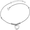 JINJIASC Ankle Bracelets For Women 925 Sterling Silver Indian Heart