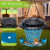 Solar Bird Feeders for Outside Hanging Metal Wild Bird Feeder