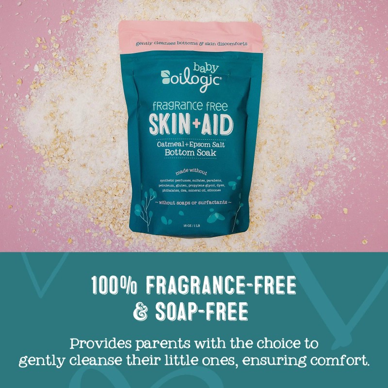 Oilogic Oatmeal Epsom Salt Bath Soak for Babies - Gentle
