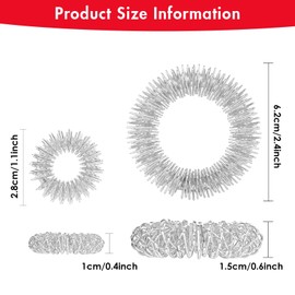 10 Pcs Spiky Sensory Finger Rings Acupressure Rings Sensory Finger Rings Set Wrist Massage Bracelets Fidget Sensory Toys Silent Stress Reducer and Massager