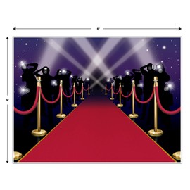 Red Carpet Insta-Mural Party Accessory (1 count) (1/Pkg)