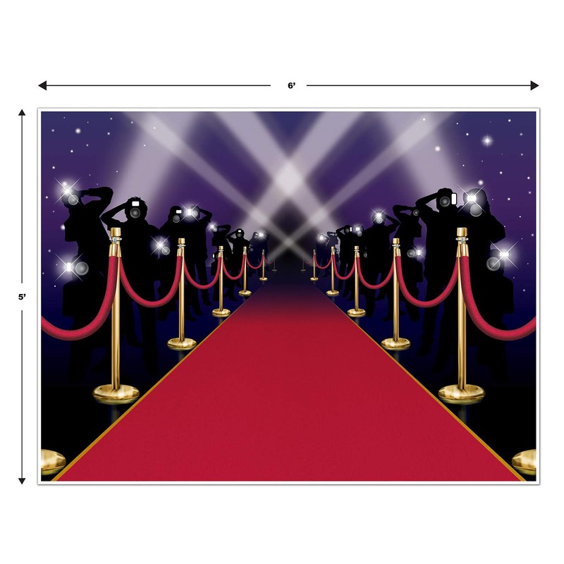 Red Carpet Insta-Mural Party Accessory (1 count) (1/Pkg)