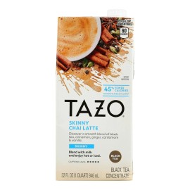 Tazo Skinny Latte Tea Concentrate 32 oz (Pack of 6)
