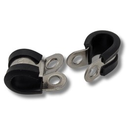 Lumonic 5 x 10 mm pipe clamps with rubber insert, stainless steel V2A, cable clamps for screwing, hose clamp 10 mm, pipe clamps, mounting clamp 10