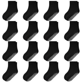 HYCLES 16 Pairs Toddler Socks Non Slip Boy Girl Grips Socks Sticky Slipper Socks For 6-12 Month Baby Little Kids