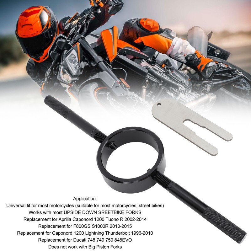 Motorcycle Fork Spring Compressor Tool Aluminium Radial Pin Spanner Cartridge