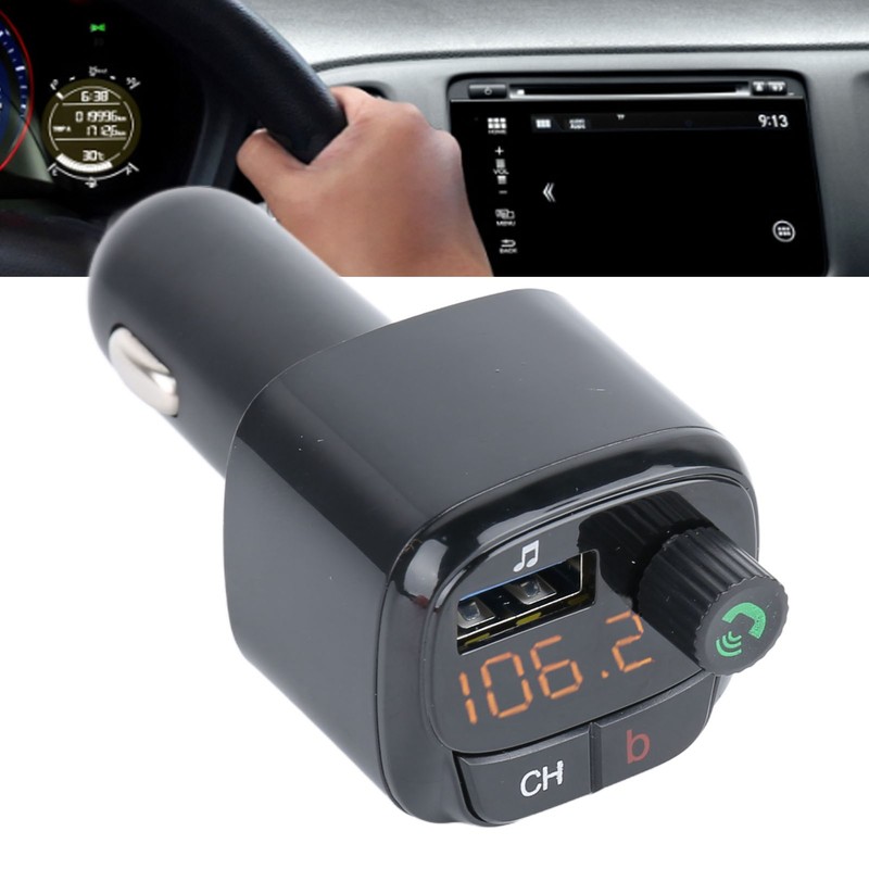 Car Bluetooth Adapter V5.0 FM Bluetooth Transmitter MP3 Music Player