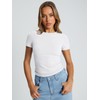 Trendy Queen Womens Basic T Shirts Summer Tops 2025 Crop