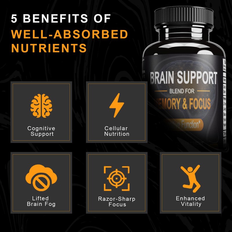 TLOPPG Brain Premium Nootropic Brain Supplement, 60 Count, for Men