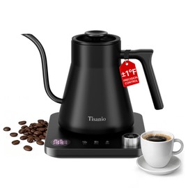 Gooseneck Electric Kettle with Temperature Control, 0.9L, Black