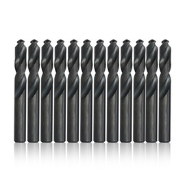 Drill America 1/4" High Speed Steel Split Point Stub Length Drill Bit (Pack of 12), DWDST Series