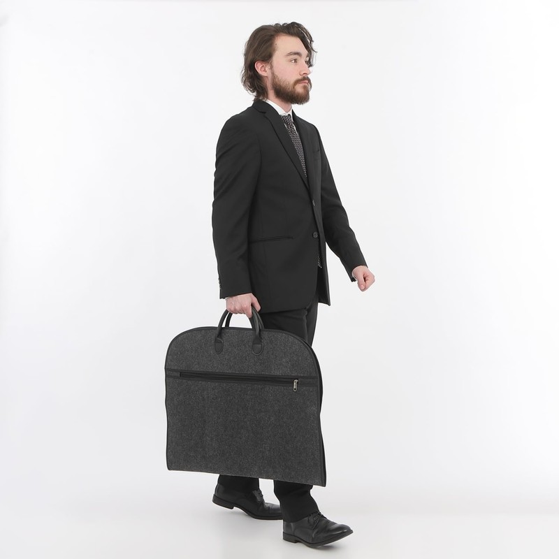 [Cospa ◎] Garment Bag, Clothes Cover, Carry Bag, Gray, Business