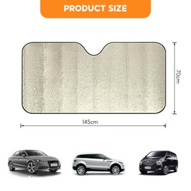 Universal Folding Foil Sun Shade, Reflective Folding Foil Metallics Cars Windscreen Sun Shaded, Car Van Windscreens Shades, Universally Windscreen Shade for Car to Block UVR