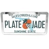 Plate Jade 2 Pack Premium Silver License Plate Frame, Solid