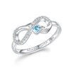 WIOY Sterling Silver Infinity Ring - Women Promise Rings for