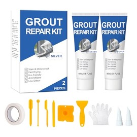 Tile Grout Repair Kit, Grout Filler, Fast Drying and Waterproof Tile Grout Repair for Bathroom Shower Kitchen