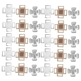 Ipetboom 50 Pack Metal Bandage Buckles Sturdy Aluminum Rubber Vet Wrap Clips Reusable Bandage Fixators