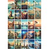 CVANU 25pcs Aesthetic Country Theme Printed Collage Kit Boho Poster