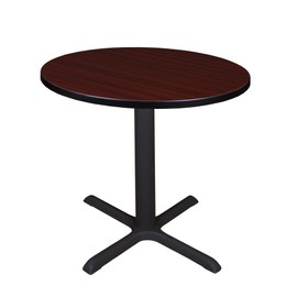 Cain 30" Round Breakroom Table- Mahogany