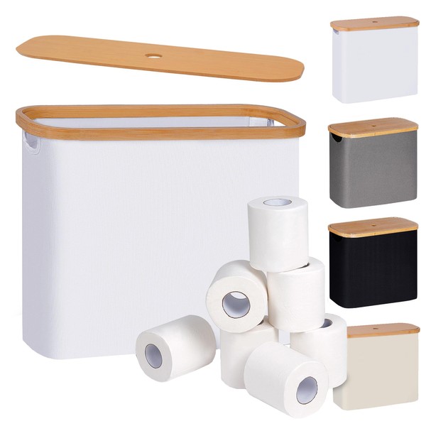 efluky Toilet Paper Storage, Toilet Paper Basket with Lid, Bathroom