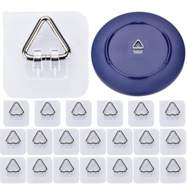 AccEncyc Wall Hangers 20 Pack - Vertical Plate Holders, Adhesive Picture Hanger for Wall Decoration