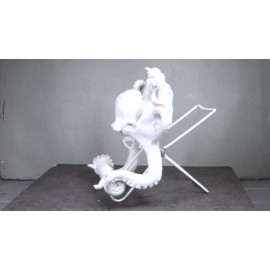 Nautical Marine Sea Octopus Distressed Antique White Wall Toilet Paper Holder