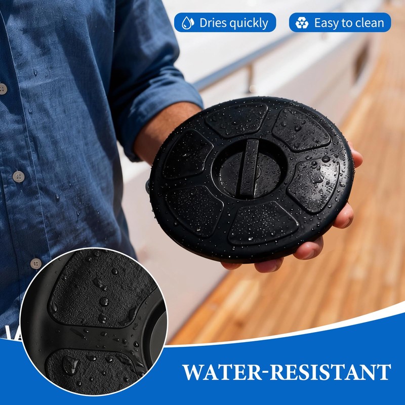 8" Waterproof Boat Deck Hatch, T-Handle, Watertight Seal, Tool-Free,Black