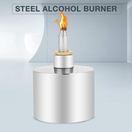 Laboratory Alcohol Burner, Dental Alcohol Burner, 200 ml 304 Stainless Steel, Thickened Alcohol Burner, Biology, Chemistry, Dental Lab Lamp with Wick Electricity Meter for Testing the Dental Alcohol