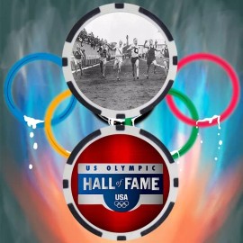 Olympics Frank Wykoff Track & Field Olympian Collectible Poker Chip Button
