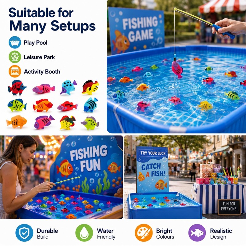 24 Plastic Fish Figures with Realistic Design – Ocean Animal