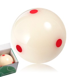 DONZWIYES Pro-Cup Pool Cue Ball 2 1/4" 6 Red Dots AAA-Grade Regulation Size Pool Billiard Training Cue Ball(1 Pack)