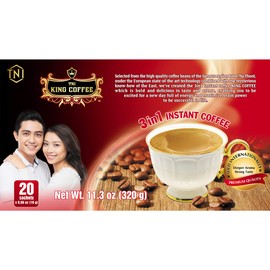 King Coffee 3in1 instant - Box 20 sachets (E/V) | Vietnamese Coffee | Long-lasting Aroma & Balance Taste | Perfect for Powerful day…